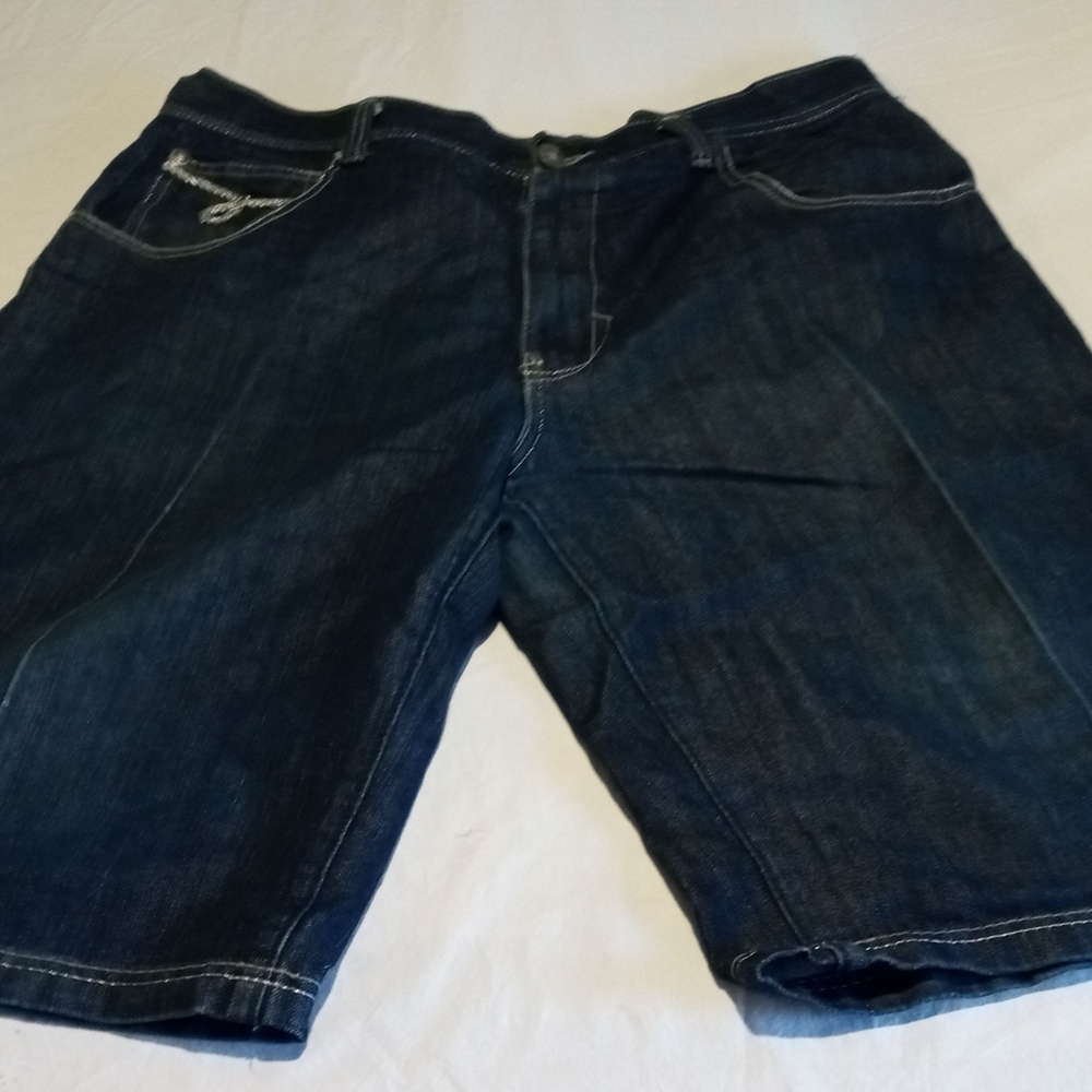 Men's Deep Blue Denim Shorts